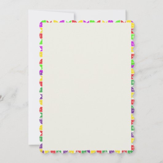 Fiesta Birthday Invitation Chalkboard Mexican Kaart (Achterkant)