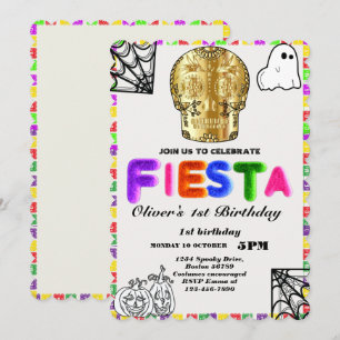 Fiesta Birthday Invitation Chalkboard Mexican Kaart