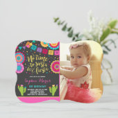 Fiesta Birthday Invitation Mexican Birthday Fiesta Kaart (Staand voorkant)