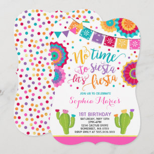 Fiesta Birthday Invitation Mexican Birthday Fiesta Kaart
