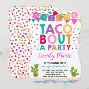 Fiesta Birthday Invitation Taco Bout A Party Kaart