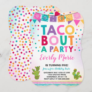 Fiesta Birthday Invitation Taco Bout A Party Kaart