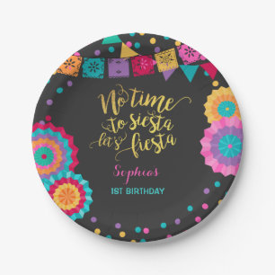 Fiesta Birthday Paper Bord: geen tijd voor Siesta Papieren Bordje