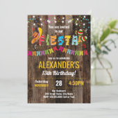 Fiesta Birthday Party Invitation Kaart (Staand voorkant)