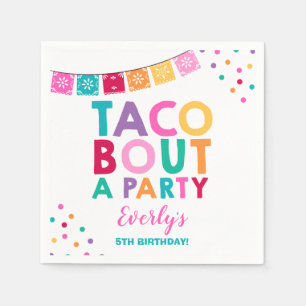 Fiesta Birthday Party Napkin Taco Bout Partij Servet