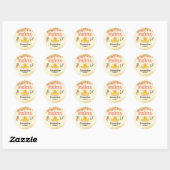 Fiesta Birthday Party Ronde Sticker (Vel)