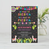 Fiesta Birthday Uitnodiging (Staand voorkant)