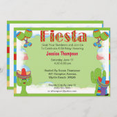 Fiesta Birthday Uitnodiging (Voorkant / Achterkant)