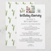 Fiesta Birthday Weekend Itinerary Kaart (Voorkant / Achterkant)