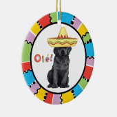 Fiesta Black Lab Keramisch Ornament (Rechts)