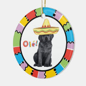 Fiesta Black Lab Keramisch Ornament (Links)