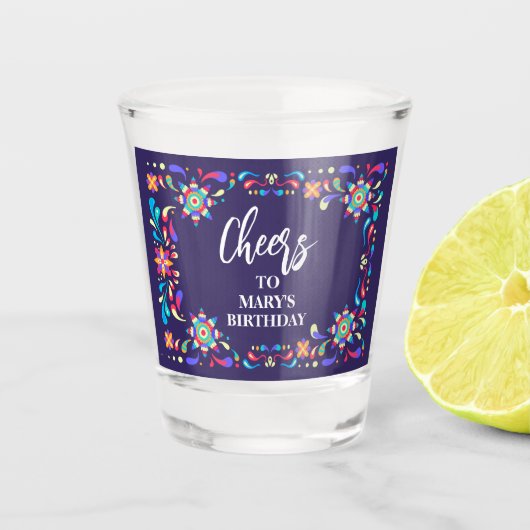 Fiesta Blauw Shot glas (Voorkant)