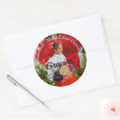 Fiesta Bloem Gracias 2555 Ronde Sticker (Envelop)