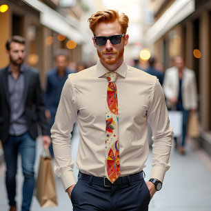 Fiesta Bloom Abstract Art Stropdas