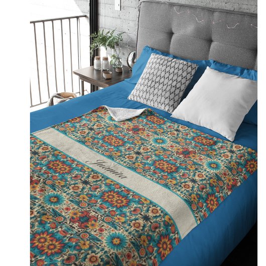 Fiesta Blooms, aanpasbaar Fleece Deken