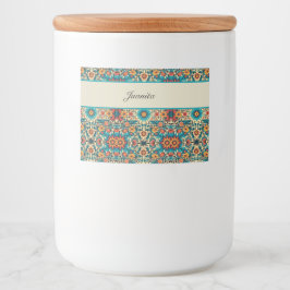 Fiesta Blooms, aanpasbaar Voedselcontainer Etiket