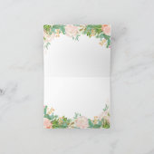 Fiesta Blush Floral Succulent Carte de remerciemen (Intérieur)