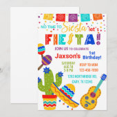 Fiesta boy birthday invitation, 1st birthday. kaart (Voorkant / Achterkant)