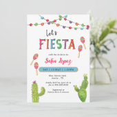 Fiesta Bridal Shower Invitation Kaart (Staand voorkant)