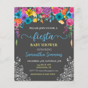 Fiesta Bright Flower Floral Baby shower