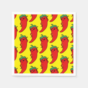 Fiesta Bruidsfeest Kawaii Rode Hete Peper Diva Servet