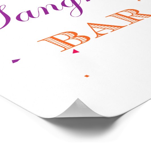 Fiesta Bruiloft Borrel Spel Bord 8x10 Poster (Hoek)