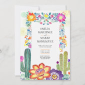 FIESTA BRUILOFT - Folkart Bloemen Modern Kaart (Voorkant)