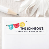 Fiesta Bunting Return Address Labels (Insitu)