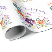 FIESTA Cacti Folkart Bloemen Aangepast Cadeaupapier (Rol Hoek)