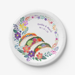 FIESTA Cacti Folkart Bloemen Aangepast Papieren Bordje