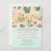 Fiesta Cactus 1er anniversaire Invitation (Devant)
