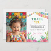 Fiesta Cactus Anniversaire Photo Carte de remercie (Devant)
