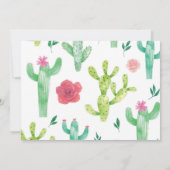Fiesta Cactus Anniversaire Photo Carte de remercie (Dos)