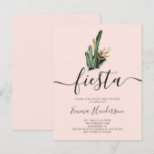 Fiesta Cactus Baby shower Uitnodiging Briefkaart (Voorkant / Achterkant)