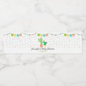 Fiesta Cactus Baby shower Waterfles Etiket (Enkel label)