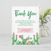 Fiesta Cactus Birthday Hartelijk dank Kaart (Staand voorkant)
