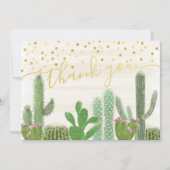 Fiesta Cactus Boho Bruiloft Feest Dank Je Bedankkaart (Voorkant)
