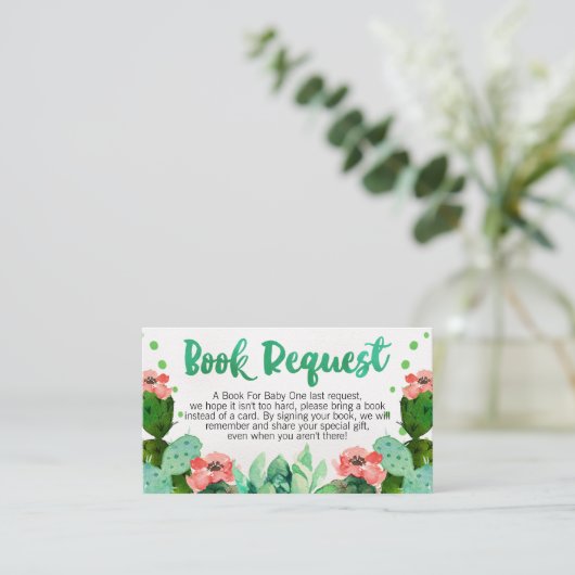 Fiesta Cactus Book request Card Informatiekaartje (Staand voorkant)