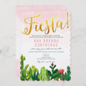 Fiesta Cactus Bridal Shower Uitnodiging (Voorkant / Achterkant)