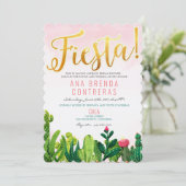Fiesta Cactus Bridal Shower Uitnodiging (Staand voorkant)
