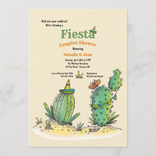 Fiesta Cactus Bridal Shower Uitnodiging