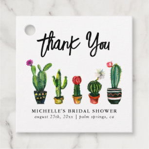 Fiesta Cactus Bruiloftsfeest Bedankjes Labels