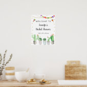 Fiesta Cactus Bruiloftsontvangst Poster (Keuken)