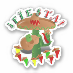 Fiesta Cactus Cinco de Mayo Sticker
