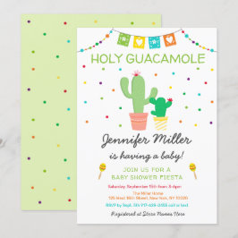 Fiesta Cactus Heilige Guacamole Baby shower Kaart