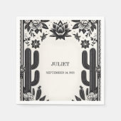 Fiesta Cactus Liefde in Bloei Mexicaanse Bruidsdou Servet (Voorkant)