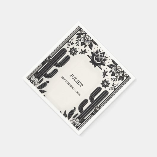 Fiesta Cactus Liefde in Bloei Mexicaanse Bruidsdou Servet (Hoek)