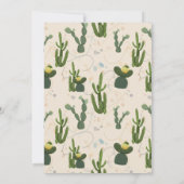 Fiesta Cactus Llama Baby shower Kaart (Achterkant)