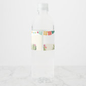 Fiesta Cactus Mexicaanse Waterverf Succulente Douc Waterfles Etiket (Achterkant)