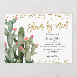 Fiesta Cactus Shower by Mail Invitation Kaart